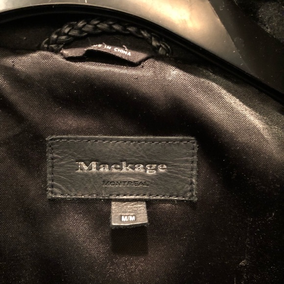 Mackage Odilia wool and leather coat in black - Picture 7 of 8